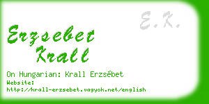 erzsebet krall business card
