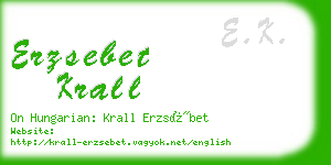 erzsebet krall business card